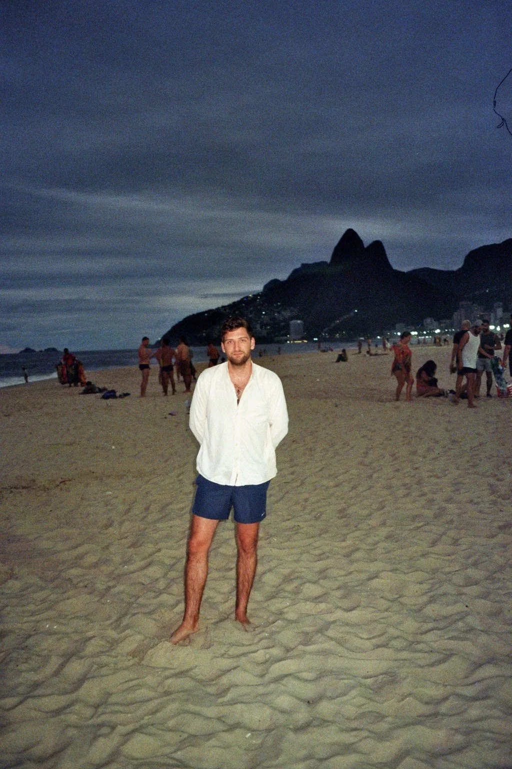 Thijs van Gils op het strand